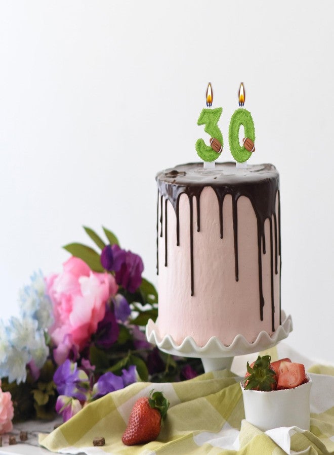 VSHILI 30 Birthday Candles, 30th Cake Candles, Green Happy Birthday Number 30 Candles Cake Topper Decorations for Party Men Women - Image 5